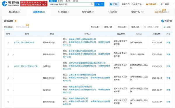 永旺配资端 幸福航空及股东被多家机场起诉